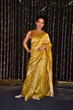 Royal Yellow Silk Saree With Silk Blouse