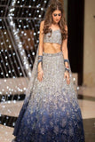 Admiring Blue Color Mono Net Beautiful Lehenga Choli For Women