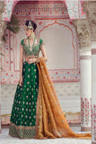 Adoring Green Color Tafeta Silk  Latest Sequence lehenga choli for women