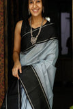 Art Silk Resham Classic Saree In Black Color