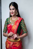 Mesmerising Red  Colored Soft Silk Saree For Wedding