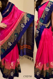 Entrancing Pink And Blue Color Soft Silk Saree Buy Saree Online