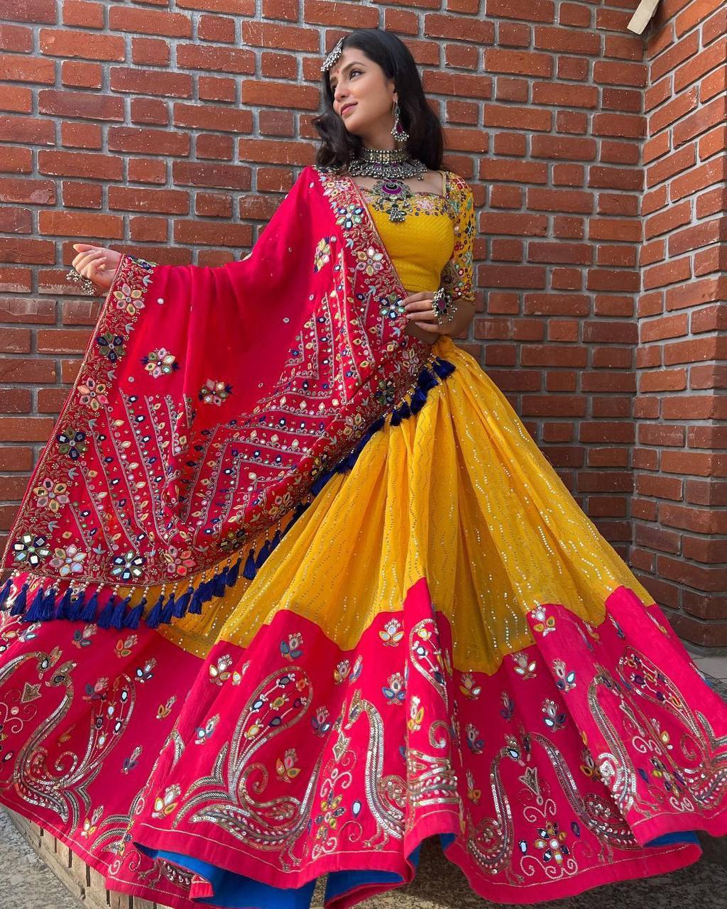 Yellow Lehenga With Heavy Sequin Embroidery & Mirror Work, Designer  Wedding, Reception, Function Wear, Designer Full Stitched for Women USA -  Etsy India