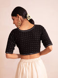 Chanderi Black Blouse