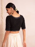 Chanderi Black Blouse