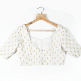 White Pin-Tucks Cotton Blouse