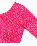 Pink Sequins Satin Blouse