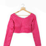 Pink Sequins Satin Blouse