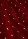 Red Colored Net Doted Dupatta