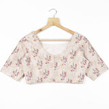 Floral Printed Sequins Crepe Blouse