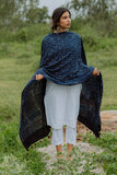 Ajrakh Handblock Printed  Blue Dupatta