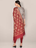 Red Banarasi Silk Dupatta