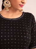 Chanderi Black Blouse