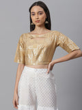 Beige Stitched Blouse