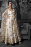 Enchanting White Colored Soft Silk Heavy Work Lehenga Choli TDS2907