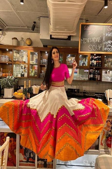 Stylish Multi Layer Ruffle Georgette Lehenga Choli off White Ruffle Style  Party Wear Lehenga Choli, Indian Outfit - Etsy