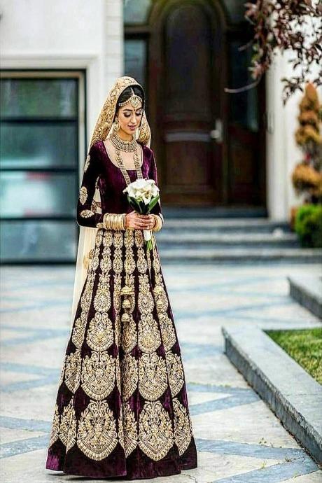 Sequin Work Velvet Lehenga Choli Indian Lengha Lehanga Dress Skirt Sari  Saree | eBay