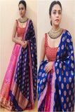 Audacious Rani Color Silk Designer Jacquard Lehenga TDS2836