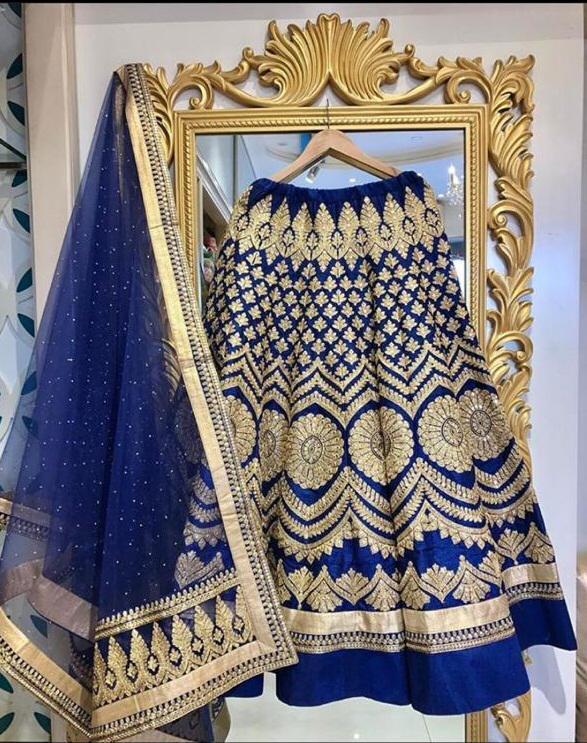 Navy blue color Lehenga Choli Designs buy online – Joshindia