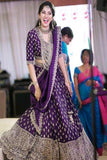 Beauteous Purple Color Silk Designer Heavy Lehenga Choli TDS2841