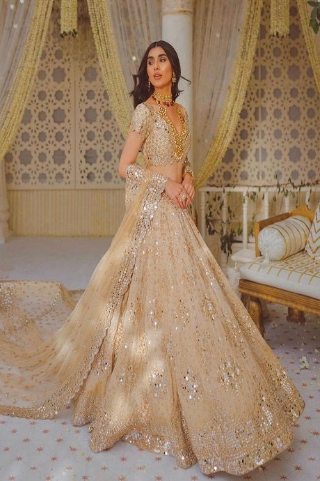 Cream Color Wedding Collection Designer Lehenga Choli with Dupatta ::  ANOKHI FASHION