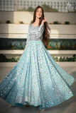 Admirable Sky Blue Color Fast Trends Silk Lehenga Choli TDS6190