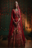 Admirable Designer Red Colour Velvet Style Lehengha