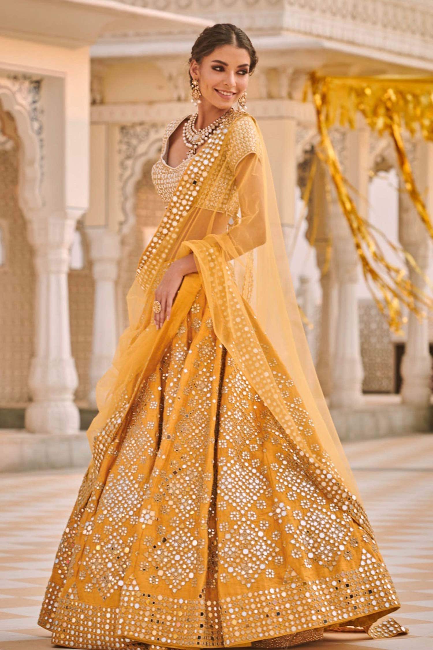 Yellow Colour ARYA 24 Heavy Wedding Wear Embroidery Work Bridal Lehenga  Choli Collection 9421 - The Ethnic World