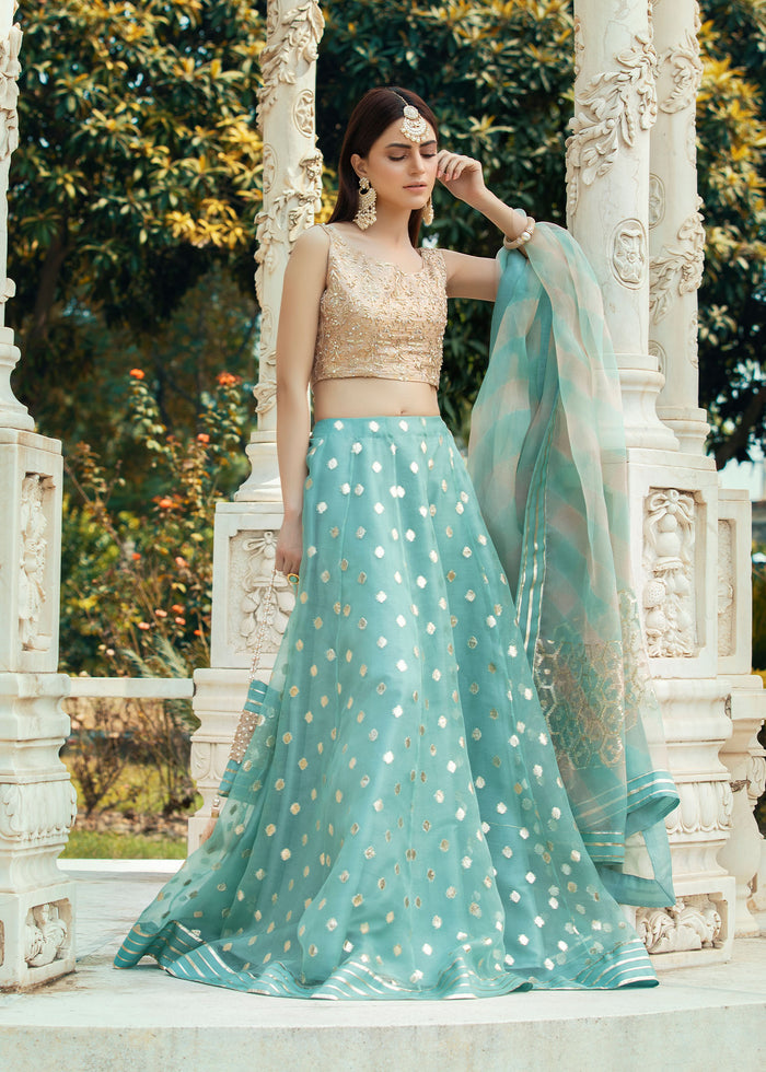 ZAINAB SALMAN. Blue lehanga choli