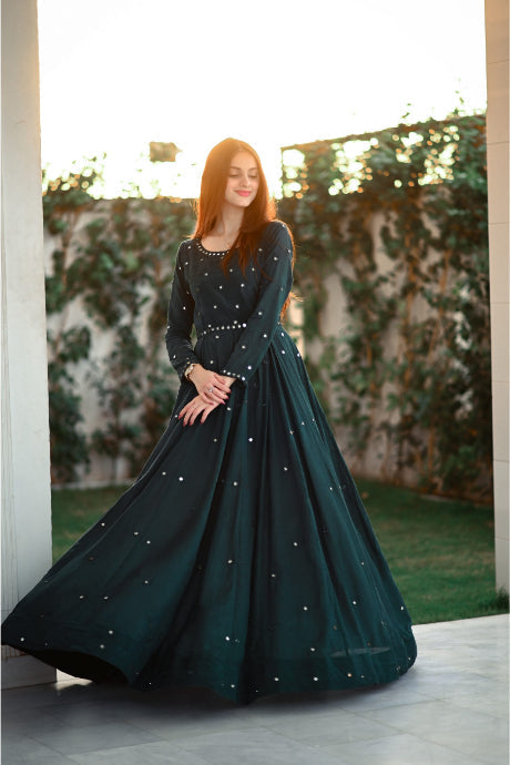 Buy R Cube Girls Midi/Knee Length Festive/Wedding Bottle Green Dress Online  at Best Prices in India - JioMart.
