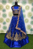 Celestial Blue Colored  Function Wear Net Lehenga Choli TDS4717