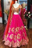 Gorgeous Pink Colored  Art Silk Lehenga Choli TDS4698