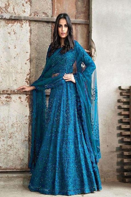 Blue Lehenga/ Indian Wedding Dress/indian Traditional Dress/lehenga  Shopping Online Canada/lehenga/design by Shivani - Etsy