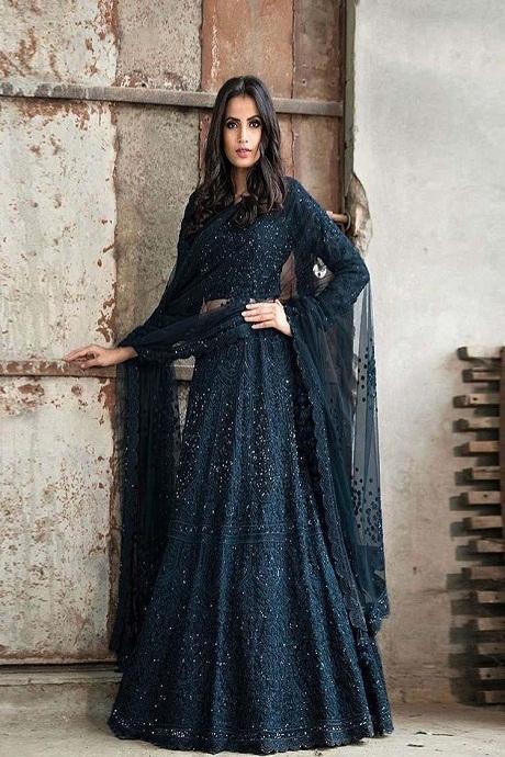 Buy Premium Indian Royal Black Velvet Wedding Season Lehenga Choli Online  in India - Etsy | Pakistani fancy dresses, Designer dresses casual, Party  wear lehenga