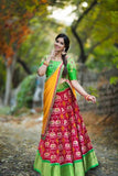 Alluring Red Colored Soft Silk Jacquard Lehenga Choli TDS2965