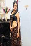 Designer Black Digital Printed Soft Shining Saree