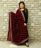 FashionaBle Pure Hand Work Designer Dress Velvet Salwar Designs