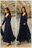 Navy Blue Color Anarkali Anarkali  Dress TDS3279