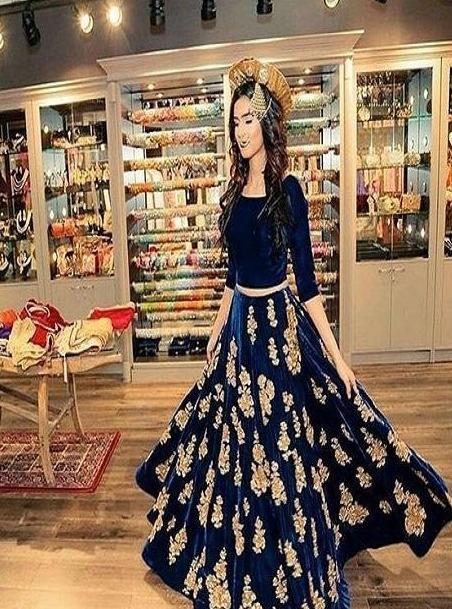 Artistic Sky Blue Colored Designer Lehenga Choli, Shop wedding lehenga choli  online