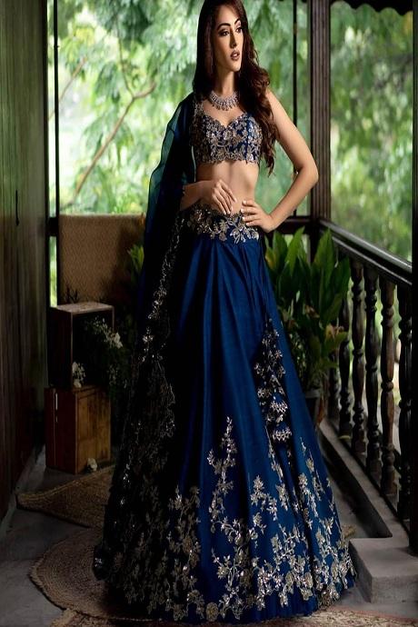 Buy Tarun Tahiliani Womens Kalidar Lehenga Saree Crystallized Blouse And  Hand Embroidered Dupatta Online - Best Price Tarun Tahiliani Womens Kalidar Lehenga  Saree Crystallized Blouse And Hand Embroidered Dupatta - Justdial Shop  Online.