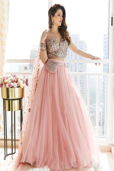 Check Top 5 beautiful crop top lehengas that every girl desires to wear at  Ethnic Plus