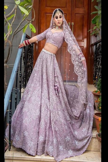 Purple Colour Indian Stylish Designer Party Wear Lattest Design For Pa –  TheDesignerSaree
