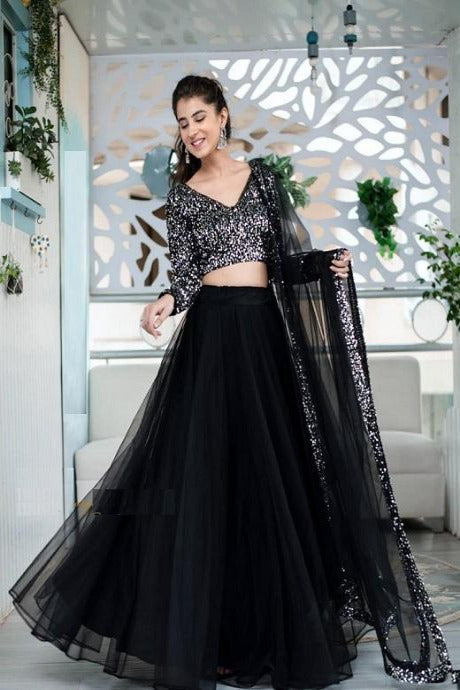 Sara Tendulkar Black Saree for Women Indian Bollywood Celebrity Ready –  subhvastra