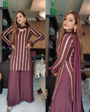 Maroon Occasional Wear Kurti Sarara Dupatta Sets