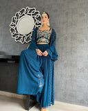 Fashionable Royal Blue Color Fancy Salwar Suits Designs