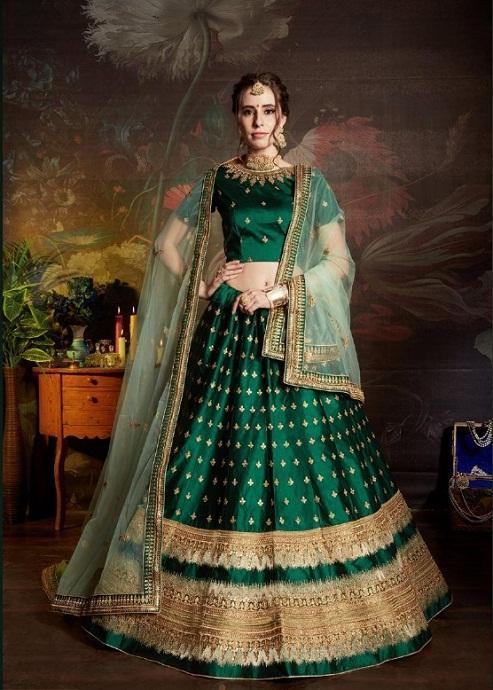 Navy Blue Silk Lehenga in Bangalore - Dealers, Manufacturers & Suppliers -  Justdial