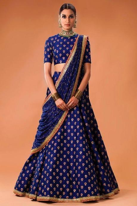 Multi Colour Satin Embroidery Full Heavy Work Lehenga Choli at Rs 13549 |  Lehengas in Surat | ID: 16255949855