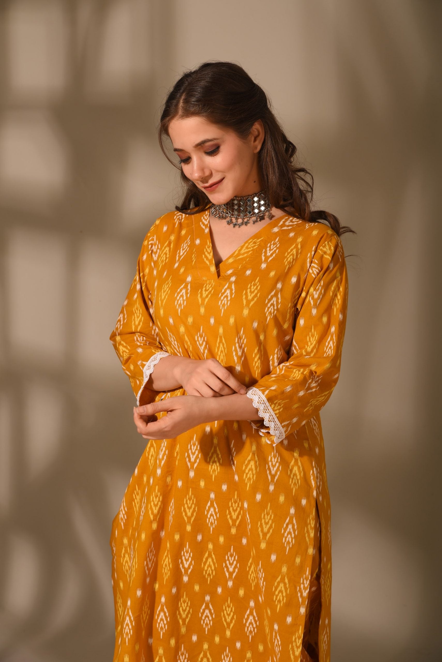 Embroidered Yellow Dress Material - Buy Embroidered Yellow Dress Material  online in India