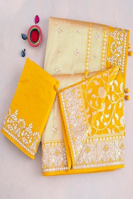 Qoo10 - Pemal Designer Womans Plain Paper Silk Saree With Broket Blouse  pics... : Women's Clothing