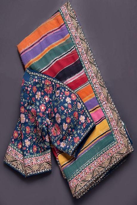 Buy Multicolor Printed Georgette Sarees Online at Best Prices on  UdaipurBazar.com - Shop online women fashion, indo-western, ethnic wear,  sari, suits, kurtis, watches, gifts.